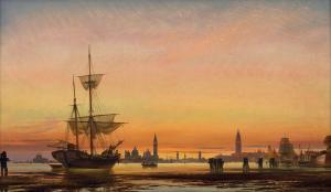 COOKE Edward William 1811-1885,Venice, sunset,1851,Bonhams GB 2023-09-27