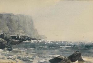 COOKE JUSTIN 1966,A coastal scene with cliffs in the distance,1988,Duke & Son GB 2015-09-17