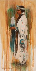 COOKE Roger 1941-2012,Indian Girl with Feather,Hindman US 2020-10-29