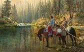 COOKE Roger 1921-2012,Nez Perce Crossing,1987,Santa Fe Art Auction US 2020-11-14