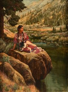COOKE Roger 1921-2012,Shoshone Woman,1980,Simpson Galleries US 2020-06-07