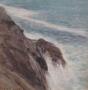 COOKE William Cubitt 1866-1951,Cliffs and Sea, Cornwall,Gorringes GB 2022-07-11