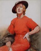 COOKE William Cubitt 1866-1951,The Girl in Red,Mallams GB 2007-10-12