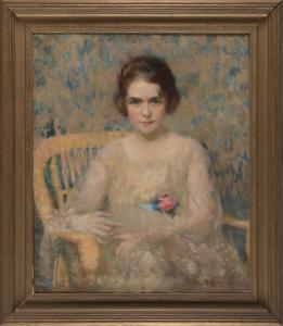 COOLIDGE Mary Rosamond 1884-1934,A young girl seated in a chair,Eldred's US 2023-03-23