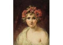 COOMANS Diana 1861-1952,Portrait d'une jeune fille,Mainichi Auction JP 2022-01-14