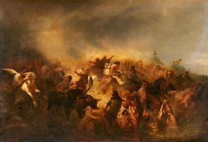 COOMANS PIERRE OLIVIER JOSEPH,Roman Attack on the Usipetes and Tencteri,1856,Lempertz 2022-11-19