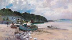 COOP Hubert 1872-1953,Fishermen on the beach at Pwllheli, Gwynd,Christie's GB 2000-03-02