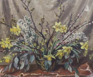COOPER Alfred Egerton 1883-1974,Spring flowers in a vase,Gorringes GB 2022-07-18