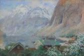 COOPER Alfred Heaton 1864-1929,Summer on a Norwegian fjord,1911,David Lay GB 2011-04-07