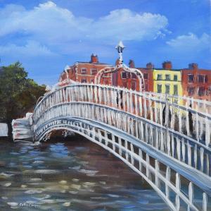 COOPER Cathy 1900-2000,HA'PENNY BRIDGE, DUBLIN,Ross's Auctioneers and values IE 2021-05-19