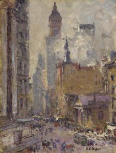 COOPER Colin Campbell 1856-1937,Broadway from the Post Office,1910,Christie's GB 2002-07-17
