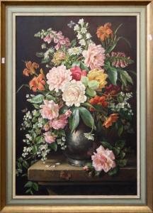 COOPER Constance 1905-1988,Still life study of roses and other blooms in a co,Hansons GB 2021-09-04