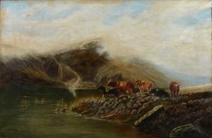 COOPER H 1800-1800,Highland cattle in a mountainous landscape,1909,Gilding's GB 2022-01-05