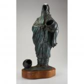 COOPER MATT 2000-2000,Bronze sculpture,robed Native American,Rago Arts and Auction Center 2012-09-15