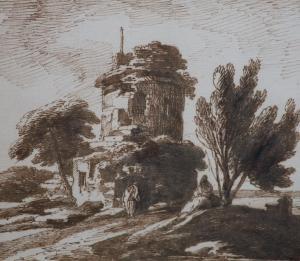 COOPER Richard II 1740-1814,Italian landscape with ruined temple and figures,Gorringes GB 2021-06-29