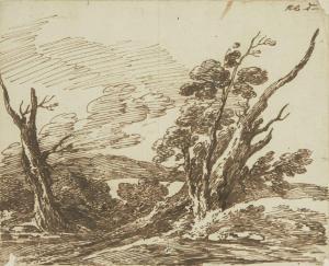 COOPER Richard II 1740-1814,Tree study,Rosebery's GB 2021-01-27