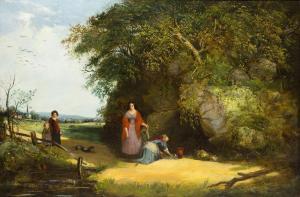 COOPER Robert,Landscape with figures collecting water from a spr,1850,Rosebery's 2022-11-16