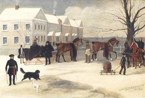 COOPER W.S 1800-1900,View of the Barracks at Fredericton,1834,Christie's GB 2015-04-01