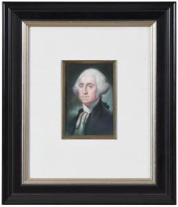 COOPER William Brown,Portrait of George Washington After Gilbert Stuart,Brunk Auctions 2022-03-25