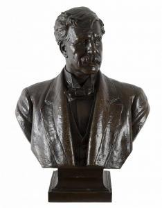 COOPER WILLIAM 1853-1942,Bust of Friedrich T. Gates,1910,Shapiro Auctions US 2014-10-25