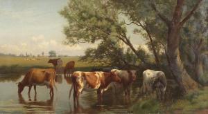 COOPER WILLIAM SYDNEY 1871-1908,Vieh am Fluß,1906,Hargesheimer Kunstauktionen DE 2010-09-11