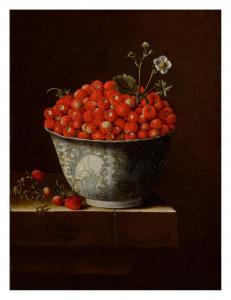 COORTE Adriaen 1685-1720,Still life of fraises-de-bois in a Wan-Li bowl,1704,Sotheby's GB 2022-01-27