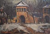 COPACEANU Olga 1908-1962,Iarnă langă cetate / Winter at the citadel,1957,GoldArt RO 2017-09-27