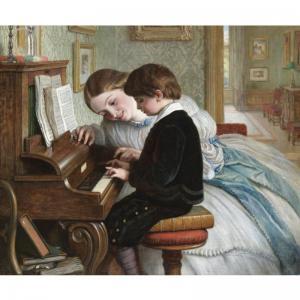 COPE Charles West 1811-1890,THE FIRST MUSIC LESSON,1863,Sotheby's GB 2006-12-14