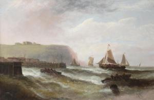 COPELAND Eleanor Rogers 1875,Seascape with sailing and rowing boats coming int,Ewbank Auctions 2016-09-26