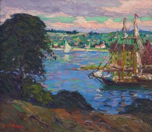 COPPEDGE Fern Isabel 1883-1951,Clearing Off Gloucester Harbor,c. 1930,Freeman US 2023-12-03