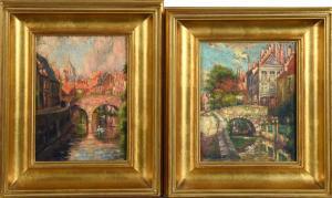 COPPENS Omer 1864-1926,Pont à Bruges,Galerie Moderne BE 2024-02-19