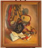 COPPIN John Stephens,Still life of fly fishing gear,1951,Dargate Auction Gallery 2008-11-07