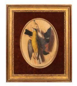COPPINI Carlo 1800-1800,Nature morte aux oiseaux en trompe l'oeil,Pierre Bergé & Associés 2022-01-27
