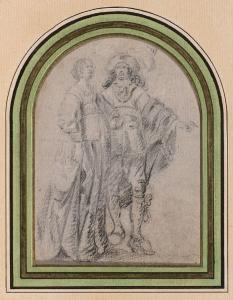 COQUES Gonzales 1618-1684,Couple galant,17th century,De Maigret FR 2022-12-16