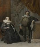COQUES Gonzales 1618-1684,PORTRAIT  OF  A  MAN  AND  WOMAN,1684,Sotheby's GB 2012-06-06