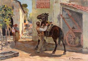 CORAZZI Enrico 1887-1952,Contadino con cavallo,Galleria Pananti Casa d'Aste IT 2023-02-01