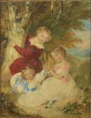 CORBEAUX MARIE FRANCOISE,PORTRAIT OF JOHN LABOUCHERE'S CHILDREN,1837,Lyon & Turnbull 2011-10-15
