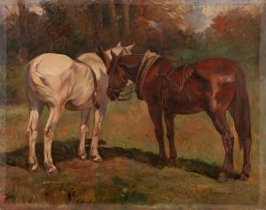 CORBELLA Tito 1885-1966,Cavallo bianco e cavallo baio,Finarte IT 2023-12-19