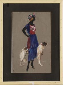 CORBELLA Tito 1885-1966,Figura femminile con cane,Cambi IT 2024-02-29
