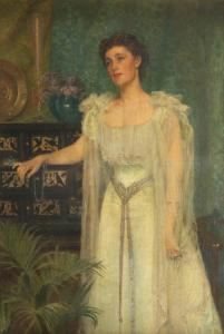 CORBET Edith Ellenborough 1850-1920,Portrait of Alice Williams, née Herbert, ,1897,Woolley & Wallis 2021-08-11