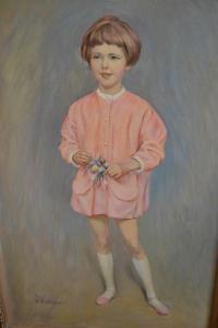 CORBETT G R,full length portrait of a young girl holding a pos,Lawrences of Bletchingley 2018-09-04