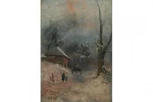 CORBETT Oliver J 1886-1947,Winter Landscape,1914,Keys GB 2015-07-03