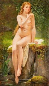 CORBINEAU Charles Auguste 1835-1901,Jeune fille buvant à la source,1878,Digard FR 2021-11-16