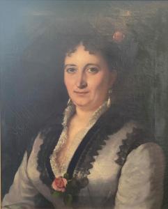 CORBINEAU Charles Auguste 1835-1901,Portrait de femme,1874,Aguttes FR 2020-09-08