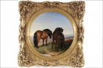 CORBOULD Alfred Hitchens 1800-1800,Study of two ponies in a moorland sett,1856,Hampton & Littlewood 2007-09-26