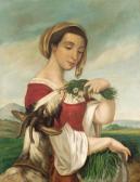 CORDERO JUAN 1822-1884,Portrait of a Woman with a Goat,Heritage US 2008-05-08