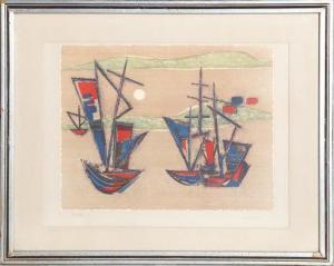 CORDES Louis 1900-1900,Sailboats,1970,Ro Gallery US 2020-03-22