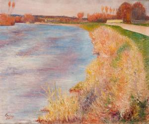 CORDEY Frederic Samuel 1854-1911,Chemin en bord fleuve,1896,Ader FR 2024-02-16