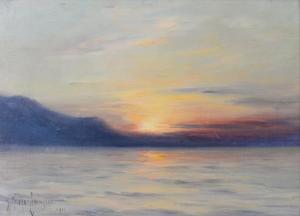 CORDINGLEY Georges Richard 1873-1939,Sunsets at sea,1901,Capes Dunn GB 2023-08-08