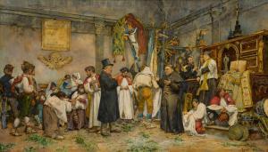 CORELLI Augusto 1853-1910,In the Sacristy, before the Procession,1882,Sotheby's GB 2024-04-10